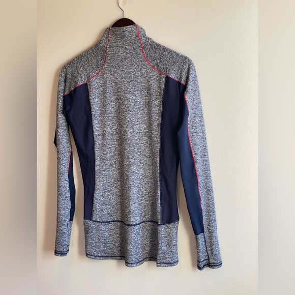 Athleta Running Wild Half Zip Colorblock 1/2 Zip Gray Navy Red Size XS - Picture 4 of 12